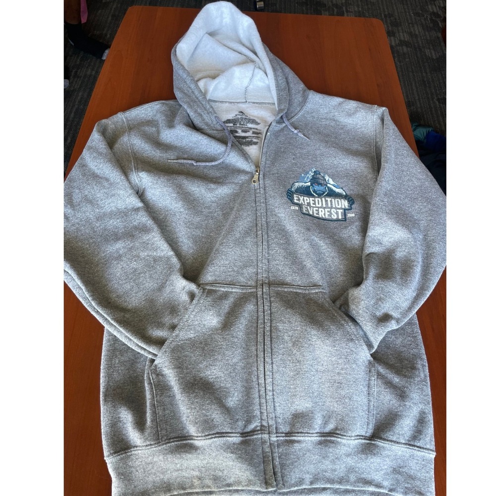 Disney Parks Expedition Everest Yeti Full Zip Hoodie Gray Mens Large WDW Animal